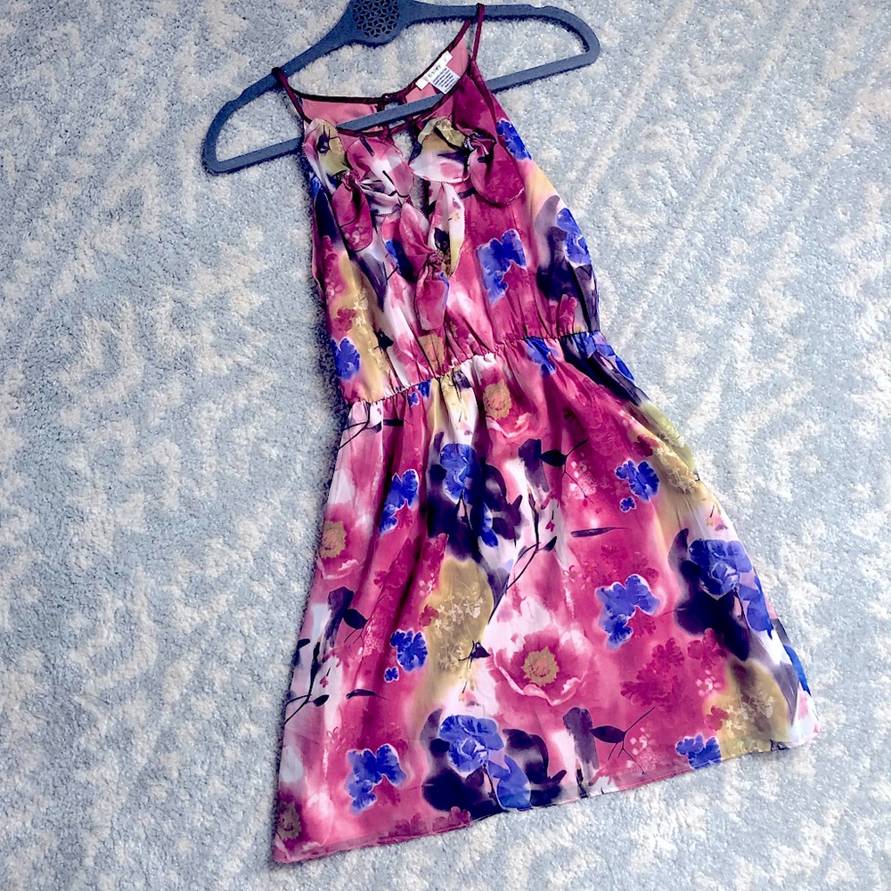 Esley pink floral dress